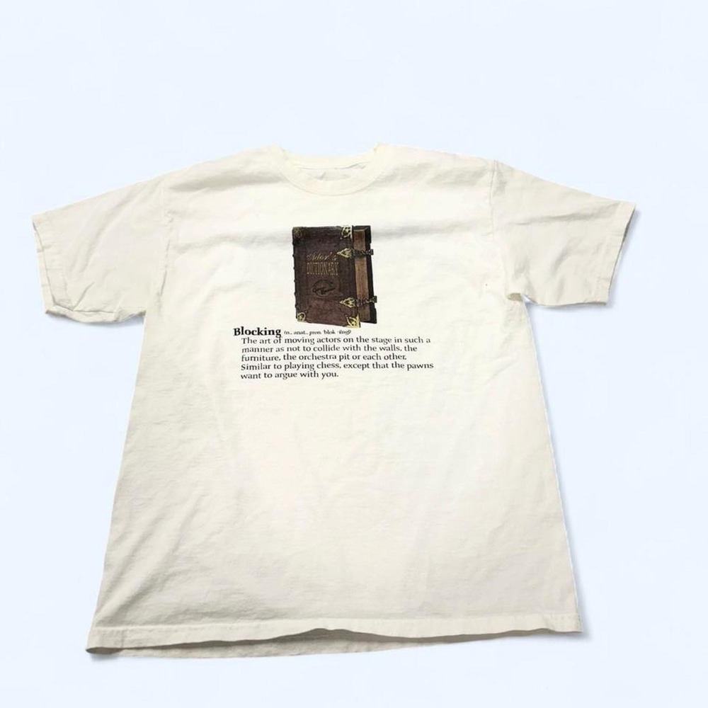 Vintage White Director Blocking Theater Graphic T-Shirt